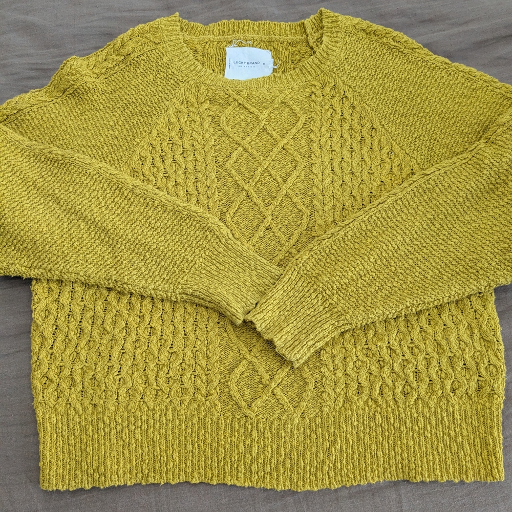 Lucky Brand Mustard Yellow Women's Sweater